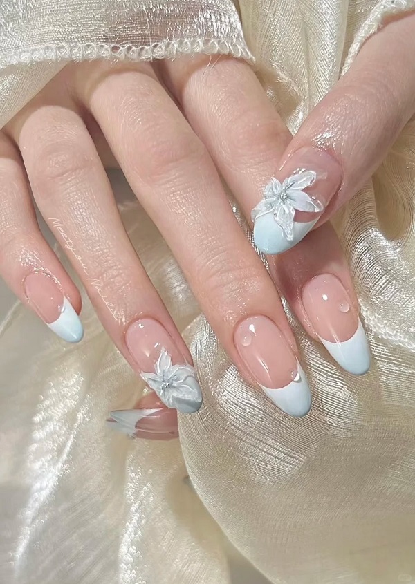 nail xanh dương 18
