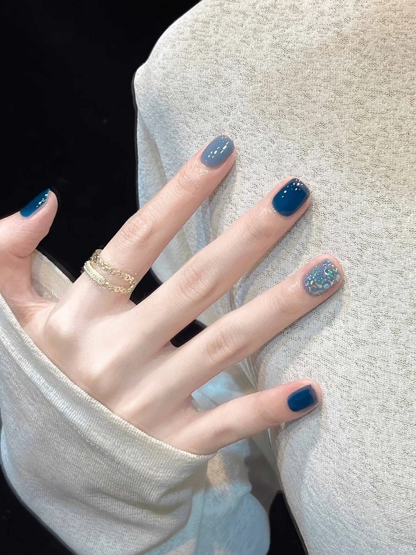 nail xanh dương 3