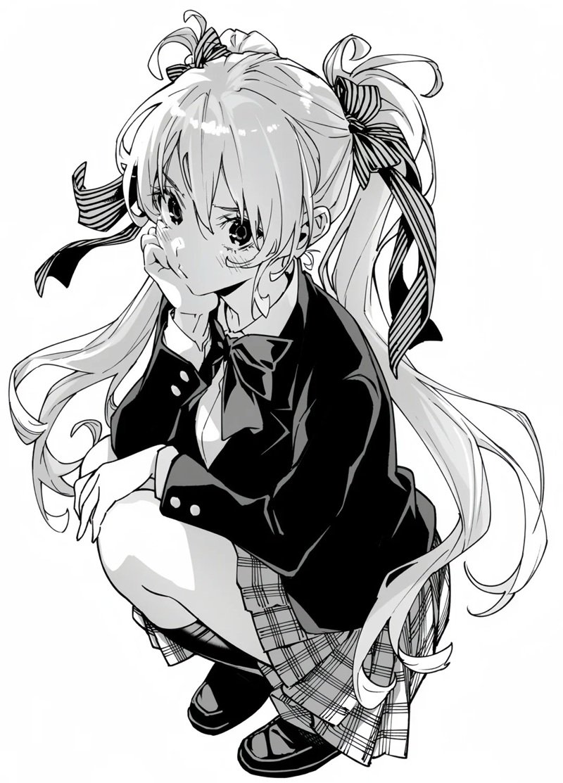 ảnh anime đen trắng 11