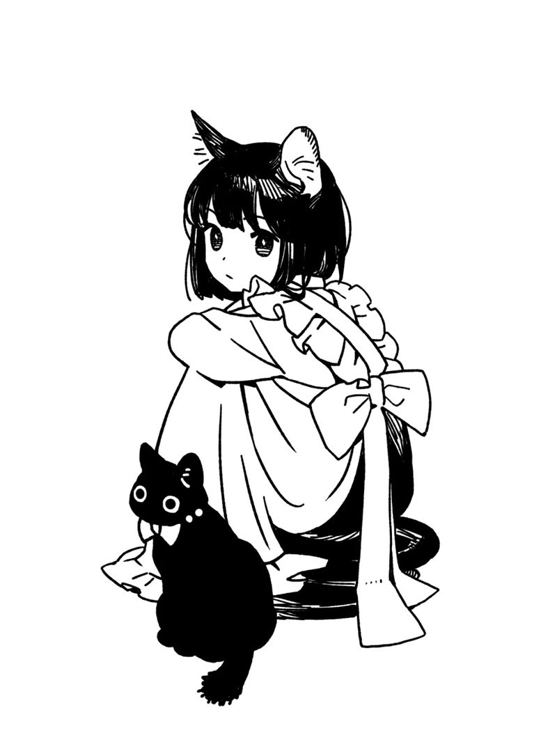 ảnh anime đen trắng 12