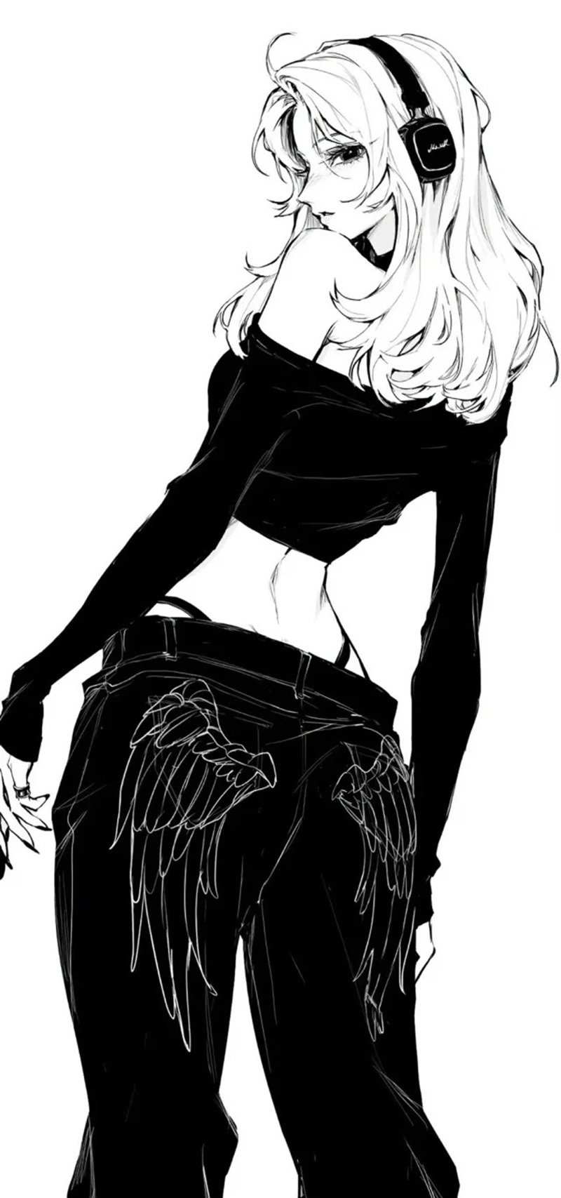 ảnh anime đen trắng 16