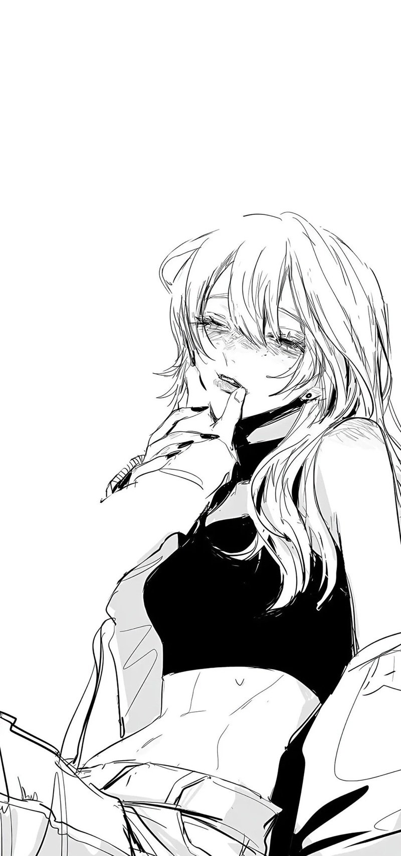 ảnh anime đen trắng 17