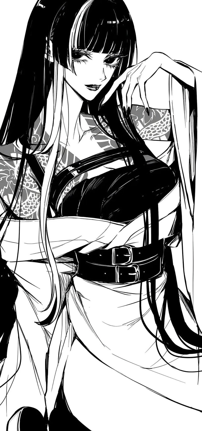 ảnh anime đen trắng 18