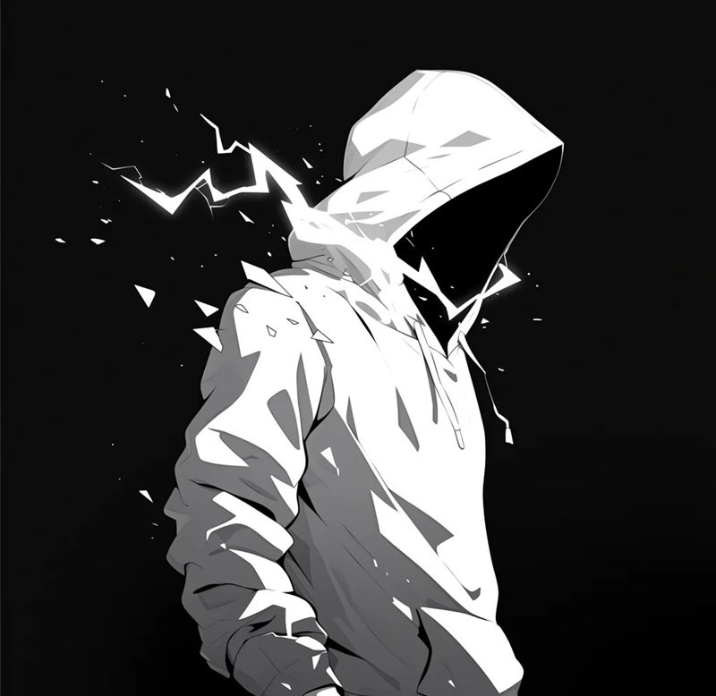 ảnh anime đen trắng 25