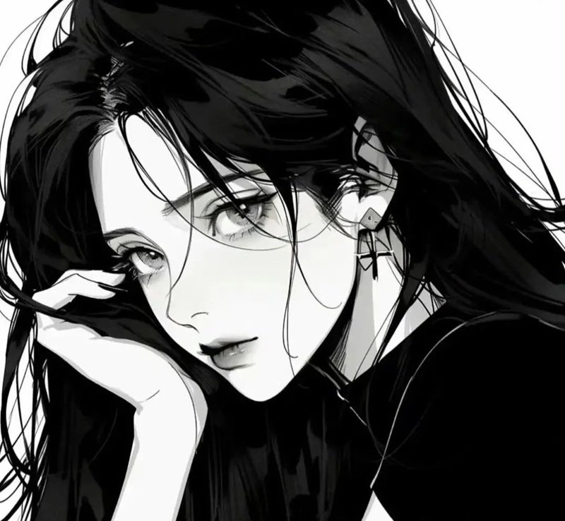 ảnh anime đen trắng 26