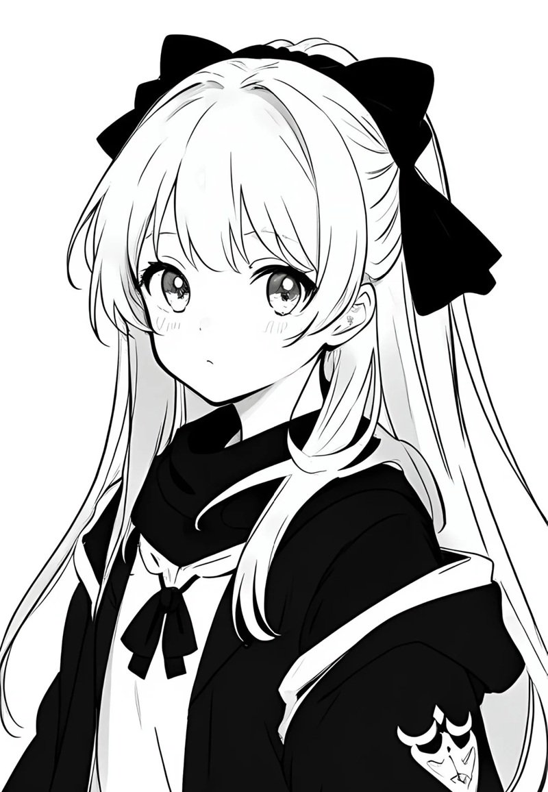 ảnh anime đen trắng 28