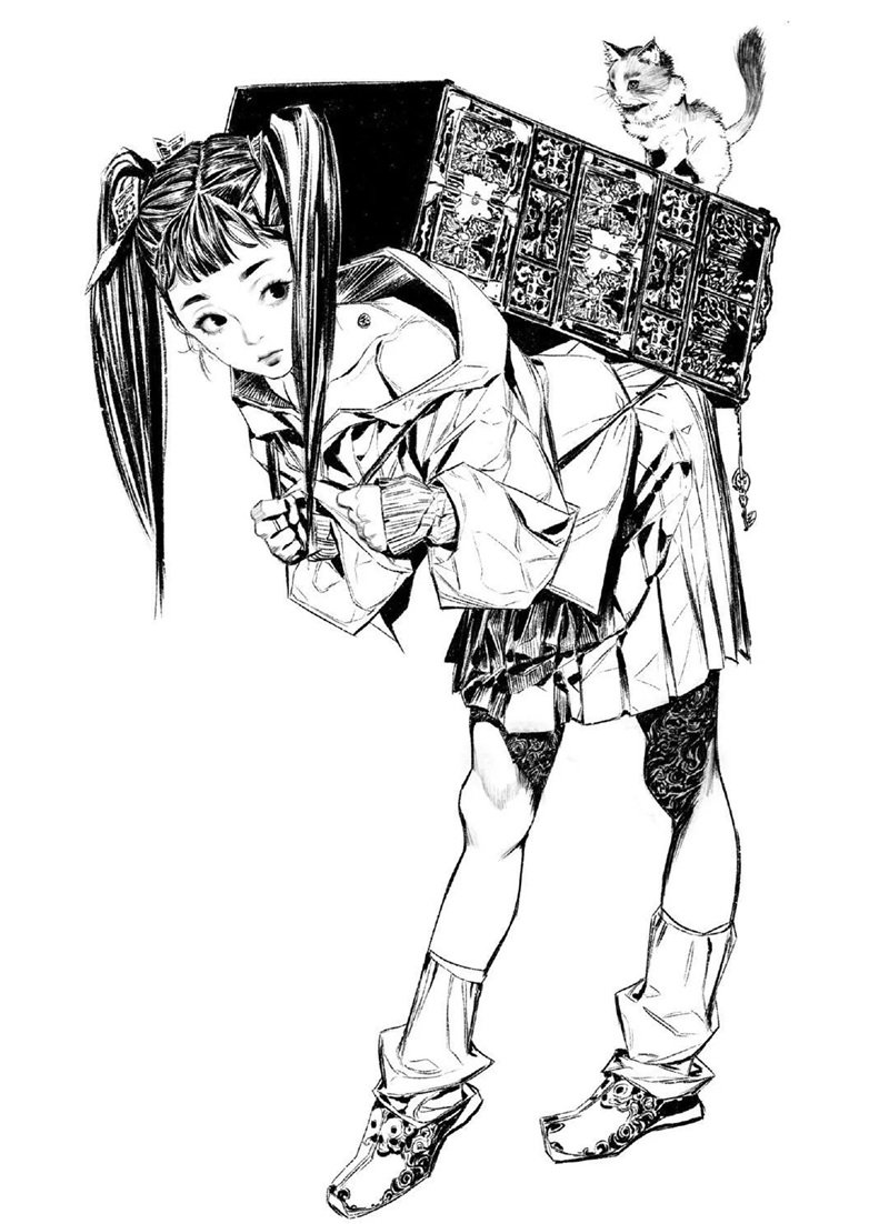 ảnh anime đen trắng 33