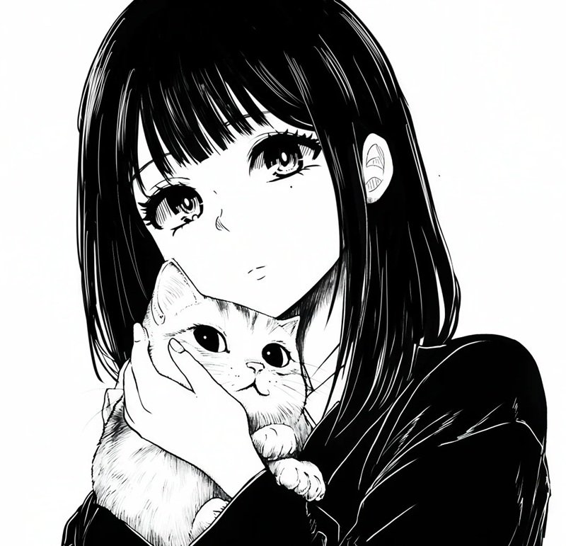 ảnh anime đen trắng 42