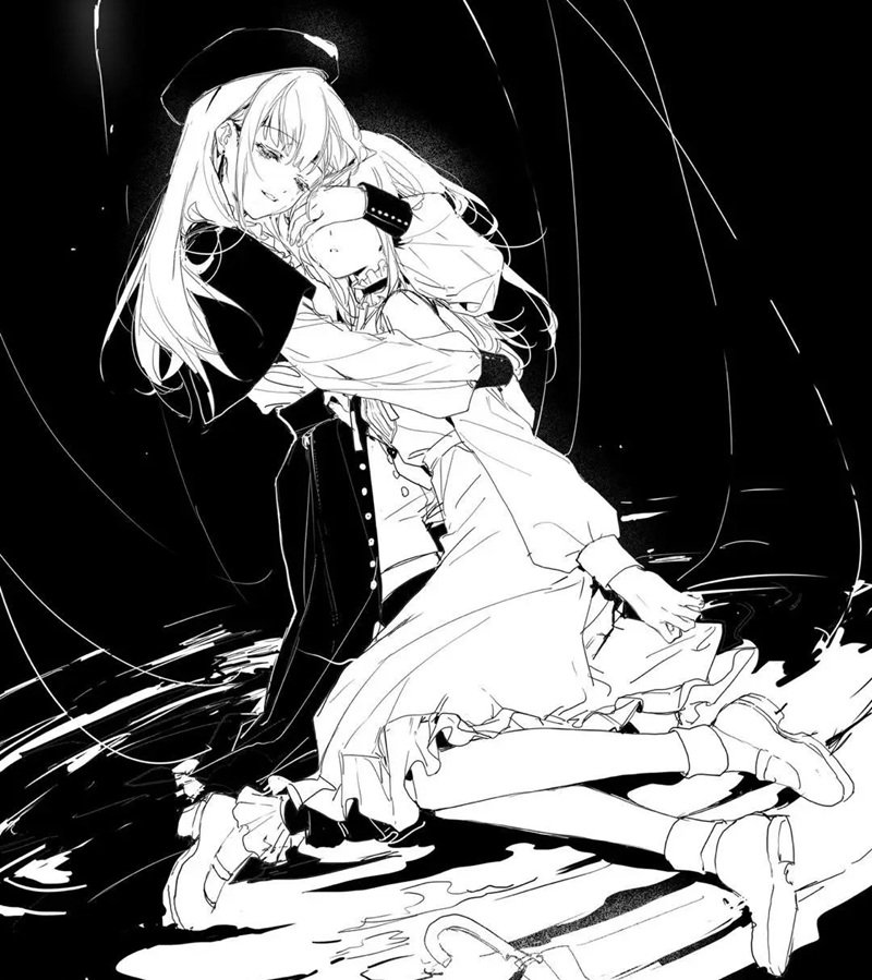 ảnh anime đen trắng 44