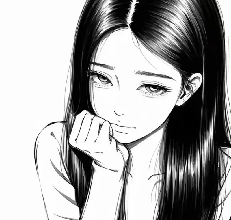 ảnh anime đen trắng 7