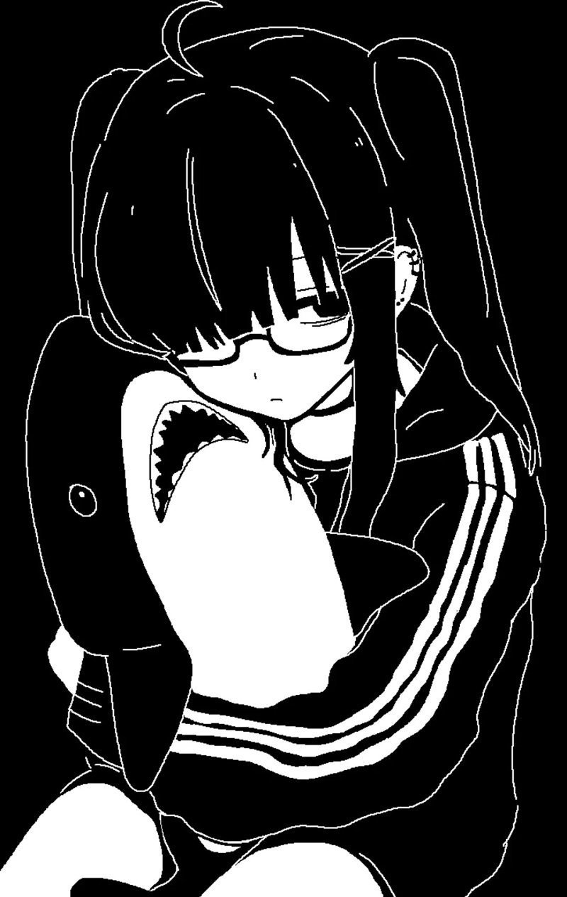 ảnh anime đen trắng 9