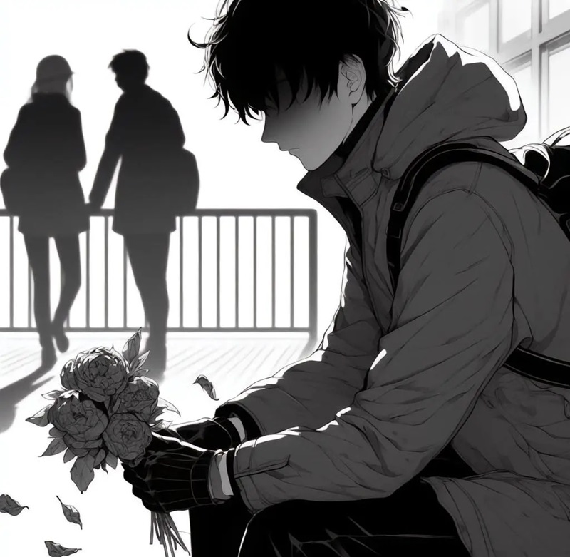 ảnh anime nam buồn 1