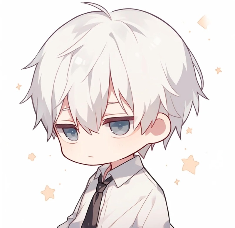 ảnh anime nam đẹp tóc trắng