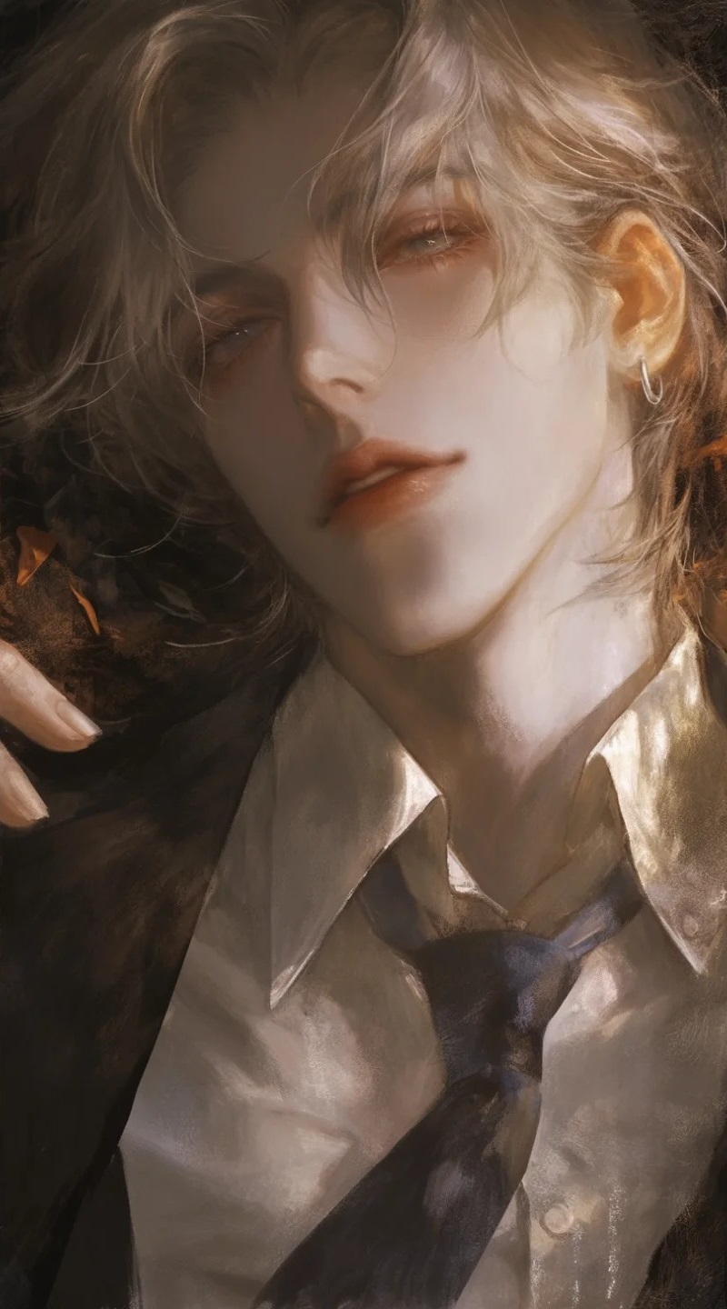 ảnh anime nam tóc trắng   21
