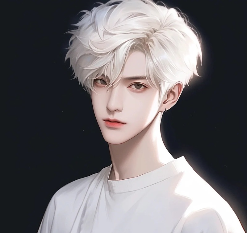 ảnh anime nam tóc trắng   31