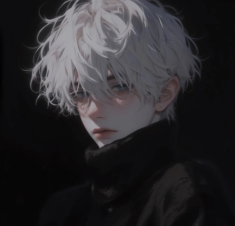 ảnh anime nam tóc trắng   36