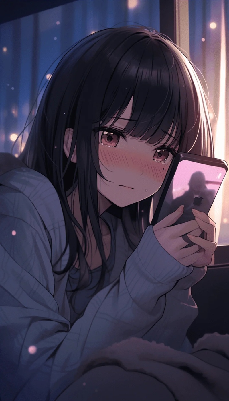 ảnh anime nữ buồn 21