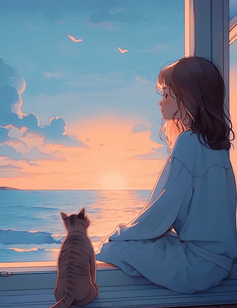 ảnh anime nữ buồn 22