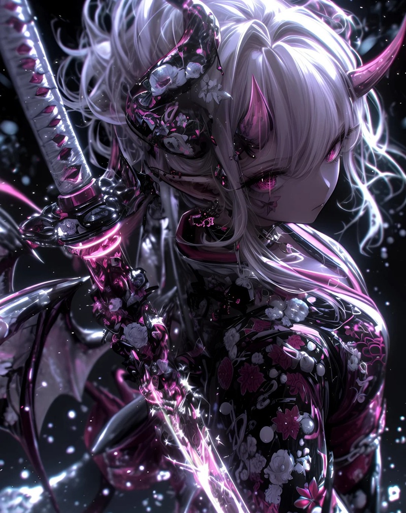 ảnh anime nữ cầm kiếm 10