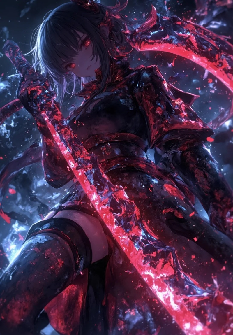 ảnh anime nữ cầm kiếm 13
