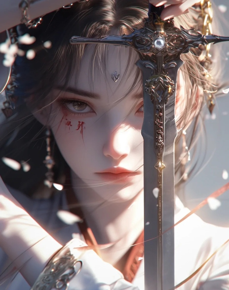ảnh anime nữ cầm kiếm 18