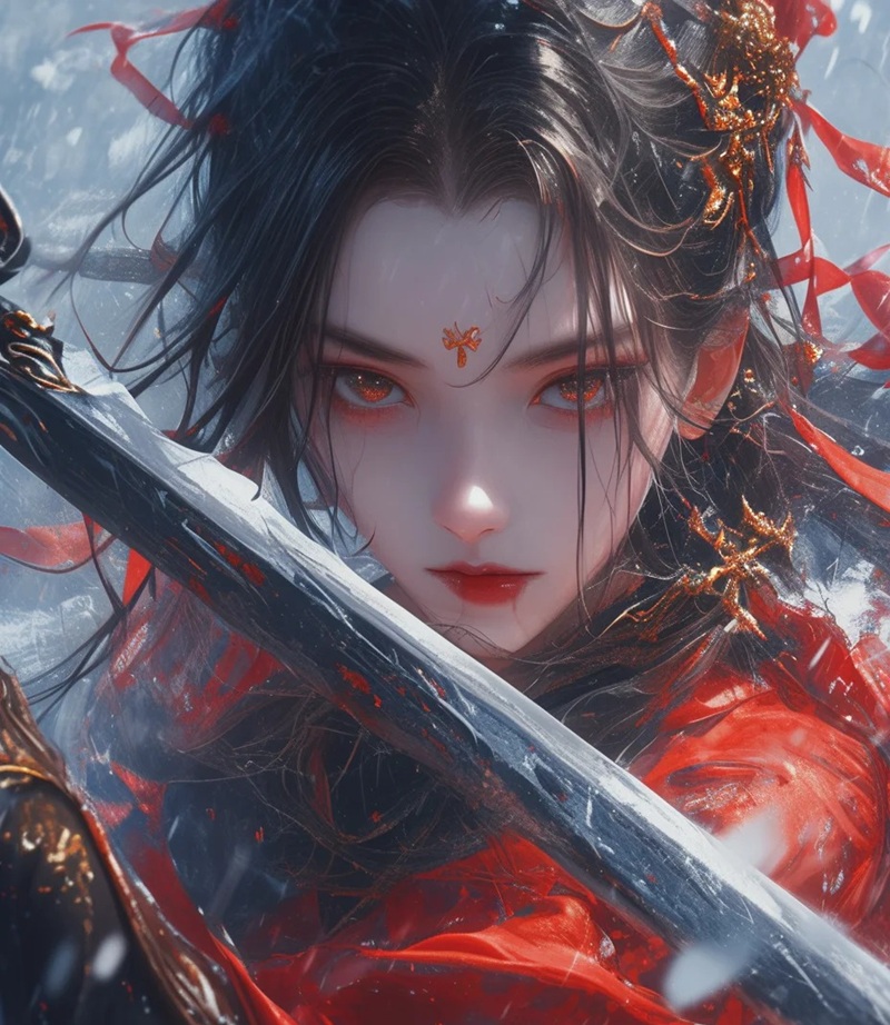 ảnh anime nữ cầm kiếm 25