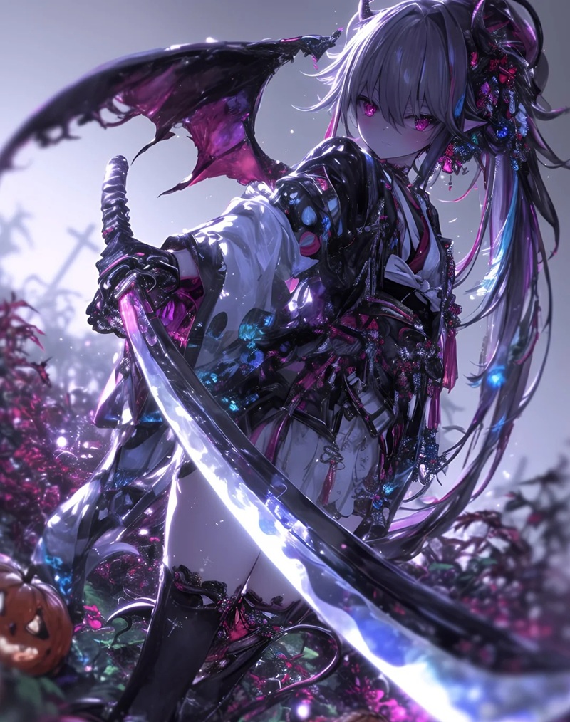 ảnh anime nữ cầm kiếm 27