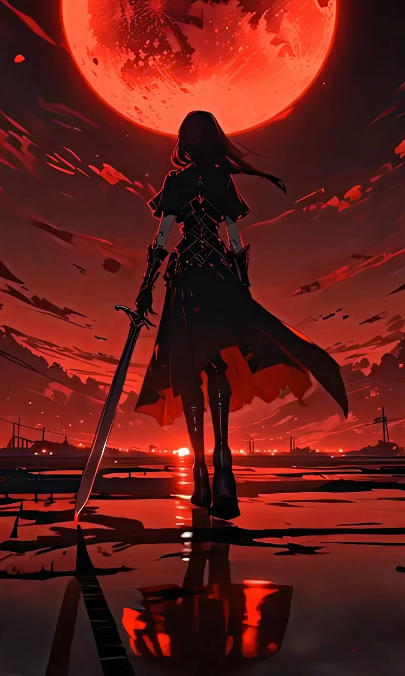 ảnh anime nữ cầm kiếm 34