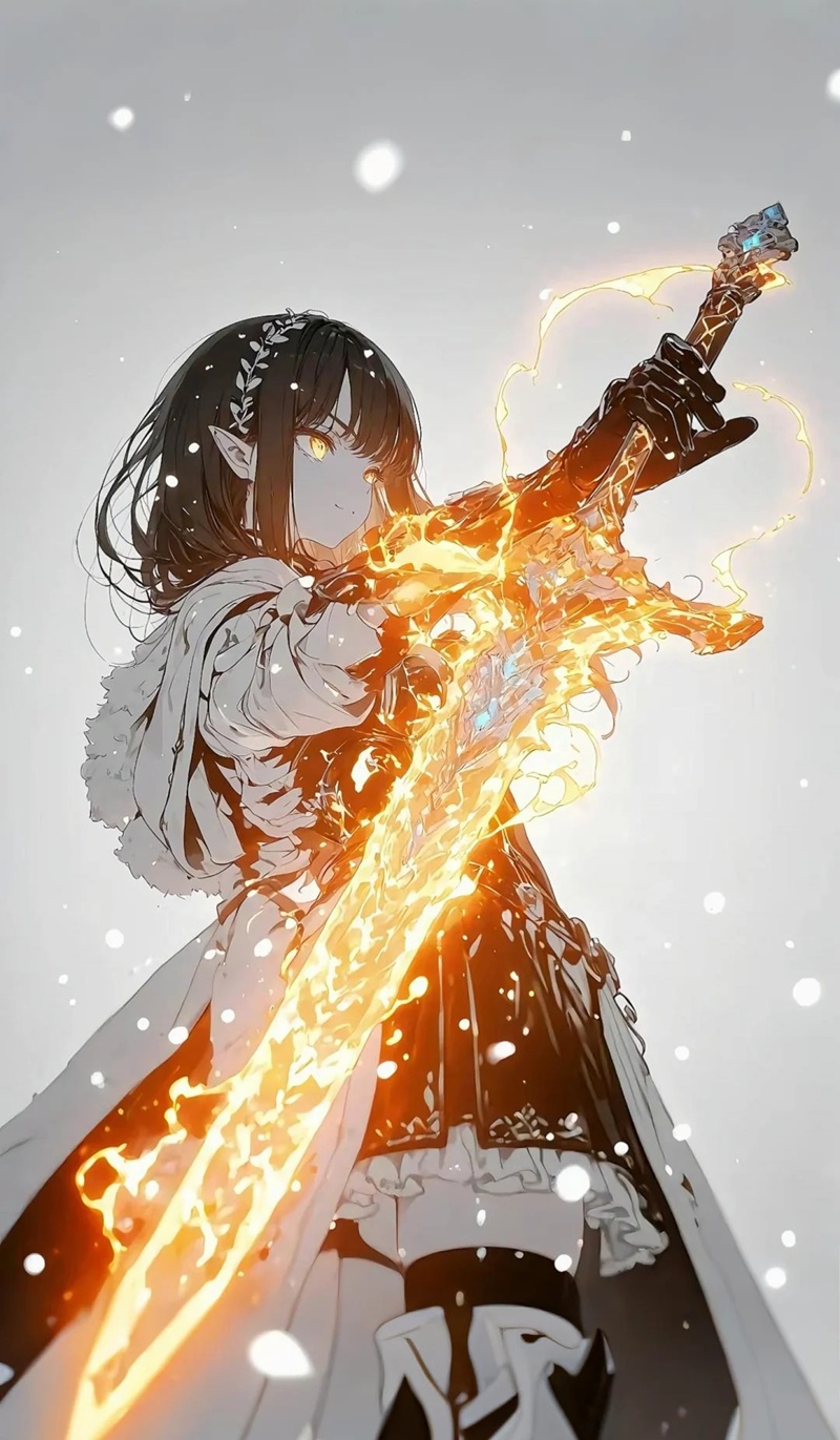 ảnh anime nữ cầm kiếm 37