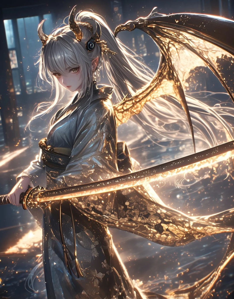 ảnh anime nữ cầm kiếm 6