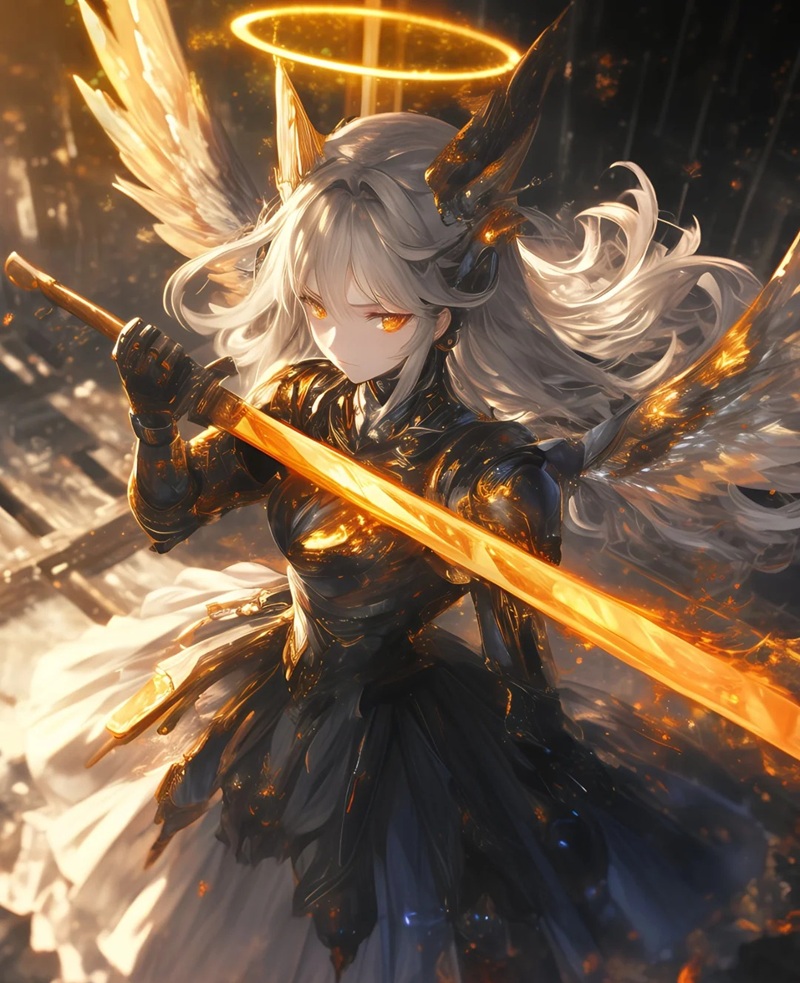 ảnh anime nữ cầm kiếm 8