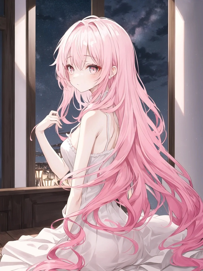 ảnh anime nữ tóc hồng 18
