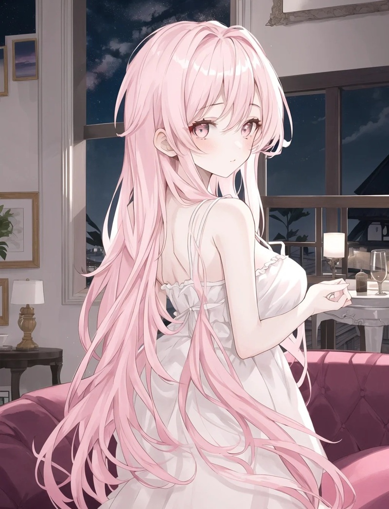 ảnh anime nữ tóc hồng 19
