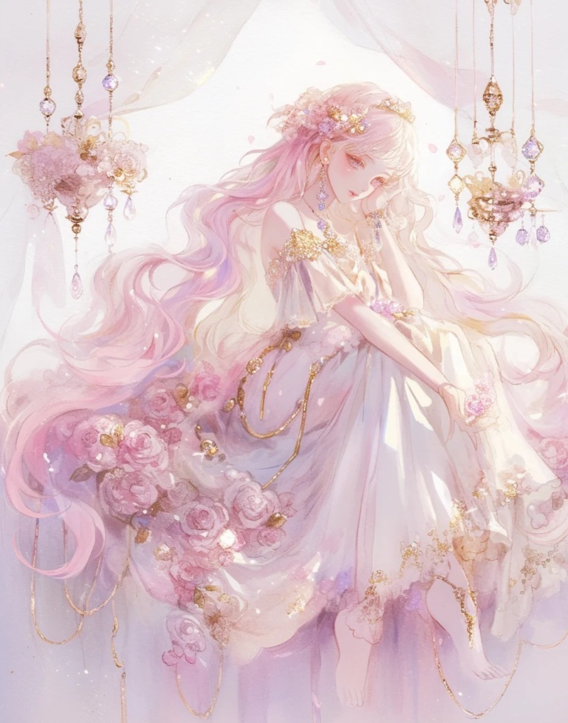 ảnh anime nữ tóc hồng 20