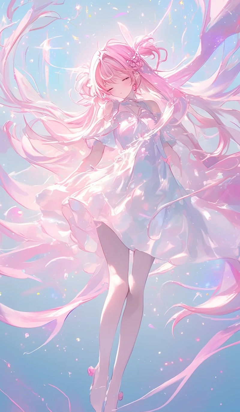 ảnh anime nữ tóc hồng 21