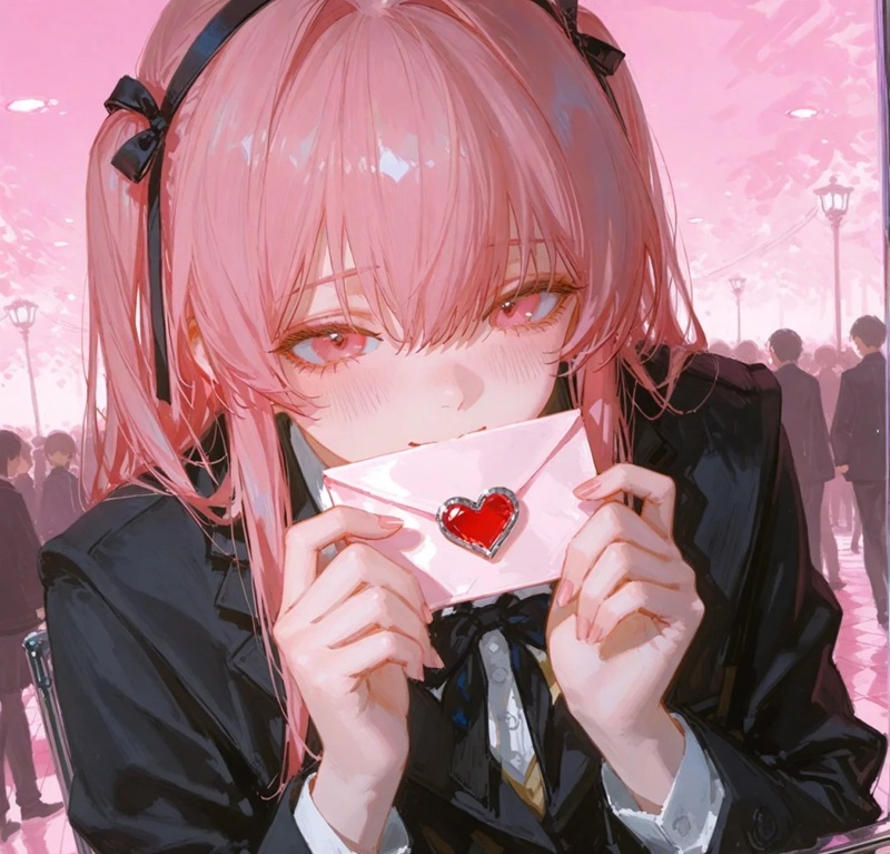 ảnh anime nữ tóc hồng 36