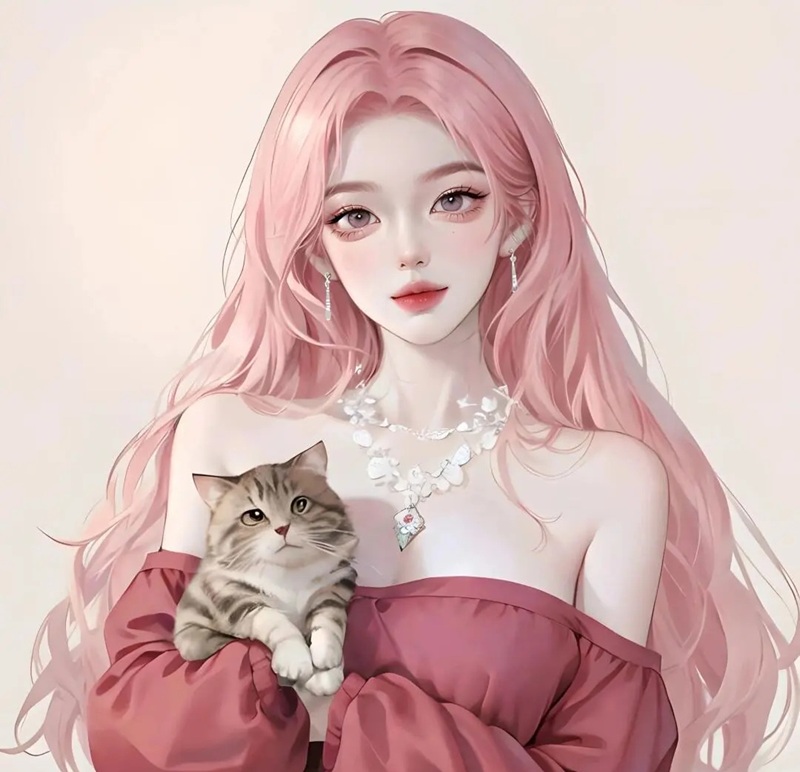 ảnh anime nữ tóc hồng 5