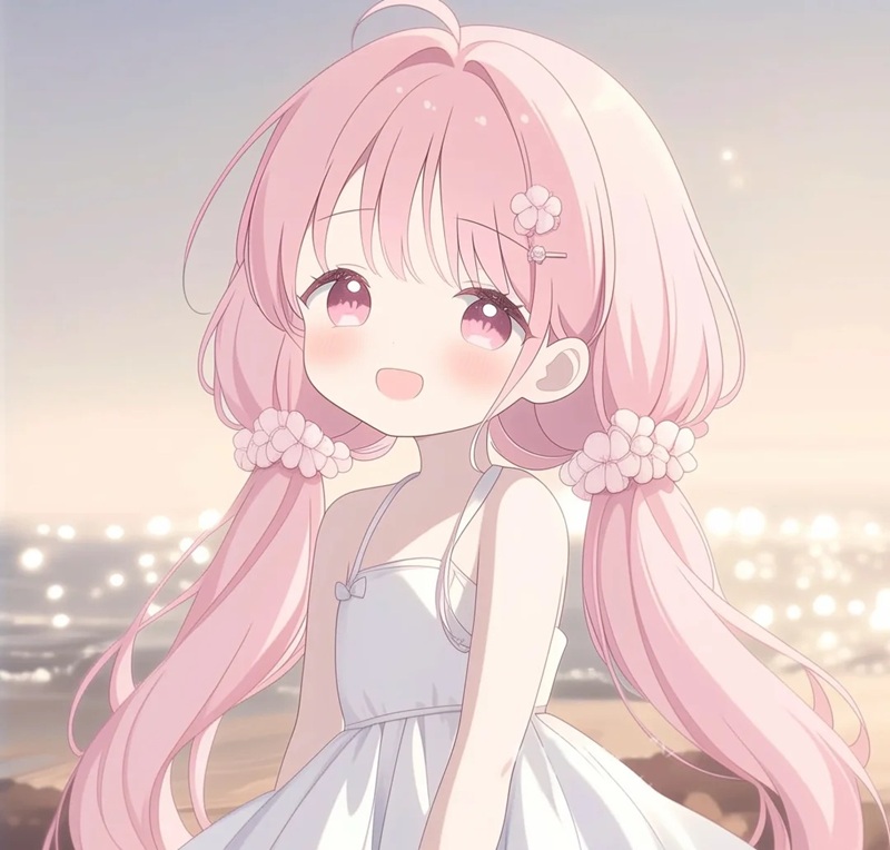 ảnh anime nữ tóc hồng 9
