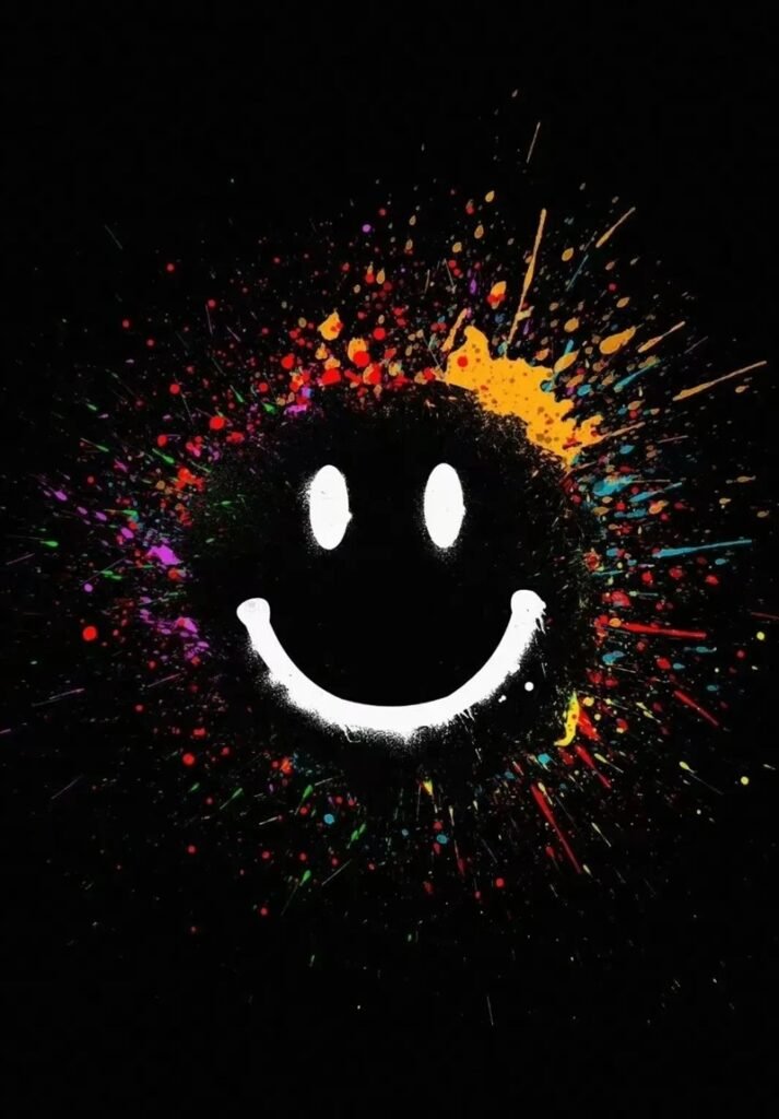 ảnh mặt cười đen trắng