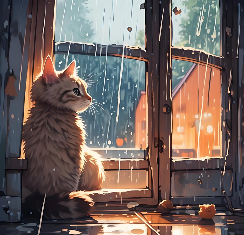 ảnh mèo cute buồn 39
