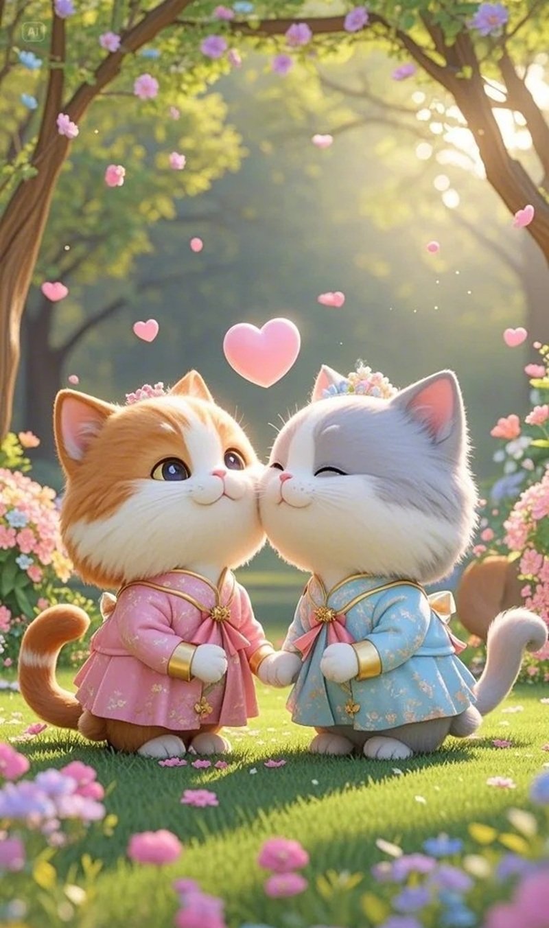 ảnh mèo cute có trái tim 26