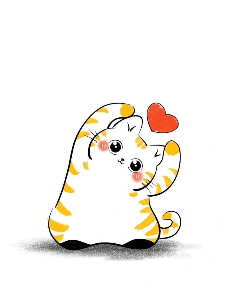 ảnh mèo cute có trái tim 27