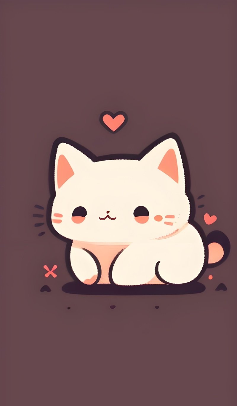 ảnh mèo cute có trái tim 29