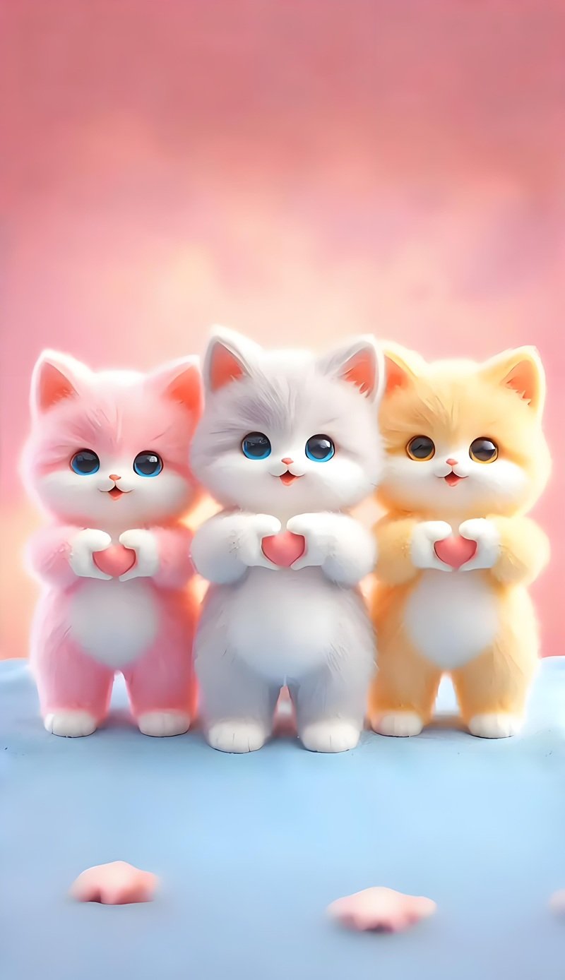 ảnh mèo cute có trái tim 33