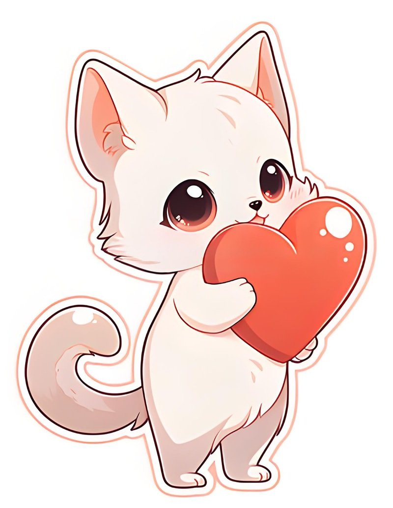 ảnh mèo cute có trái tim 35