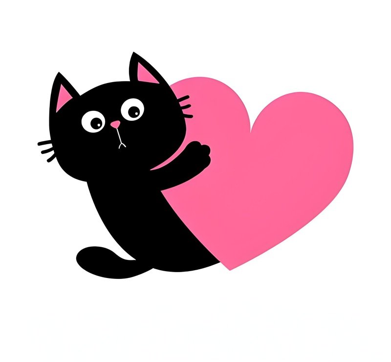 ảnh mèo cute có trái tim 38