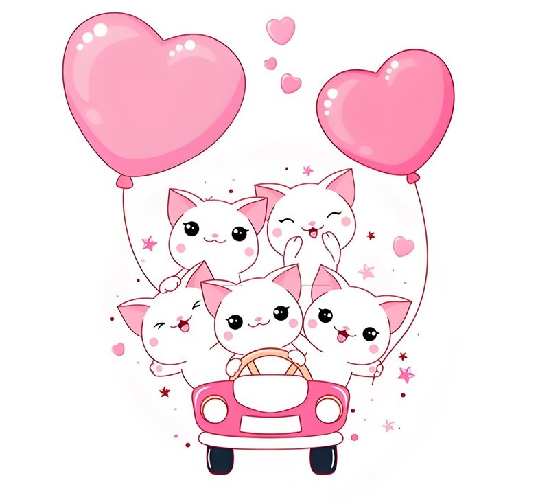 ảnh mèo cute có trái tim 39