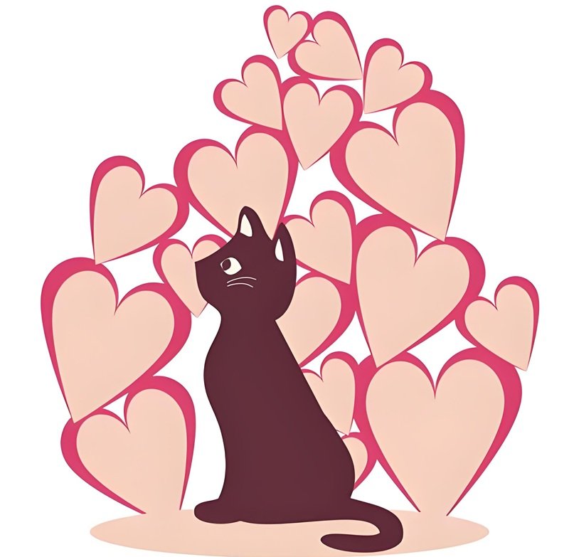 ảnh mèo cute có trái tim 40