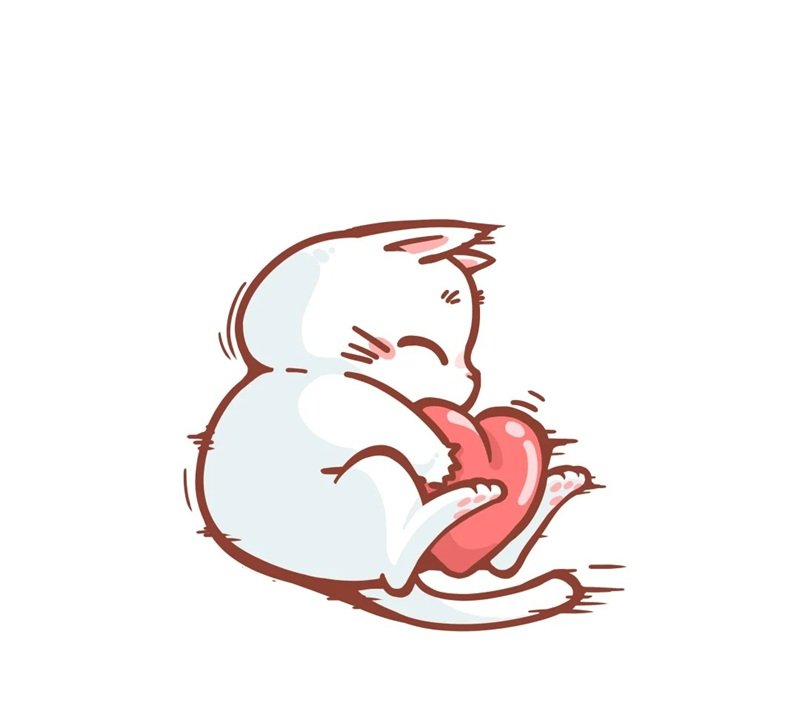 ảnh mèo cute có trái tim 9