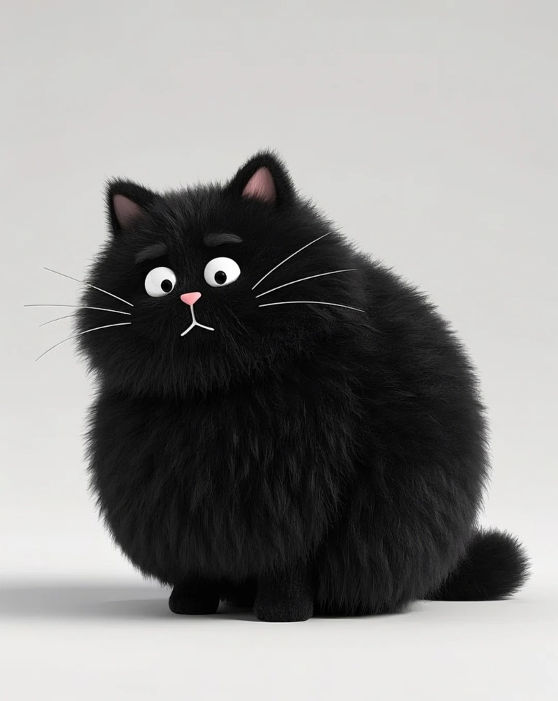 ảnh mèo đen hoạt hình